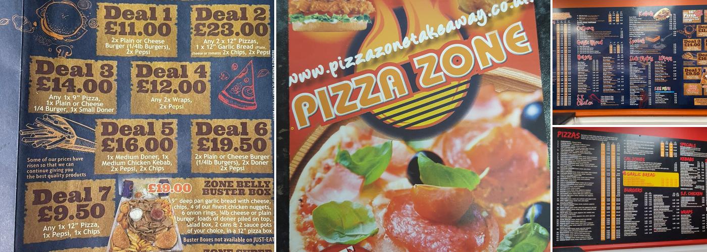 Pizza Zone Menu