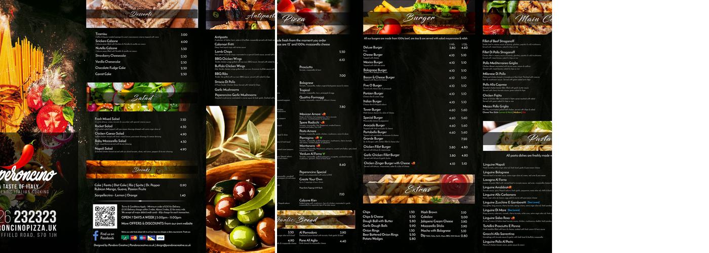 Peperoncino Menu