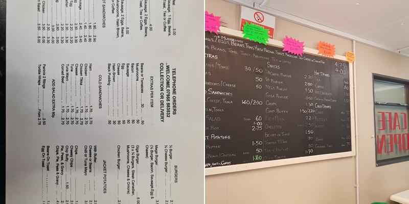 low valley snack bar Menu