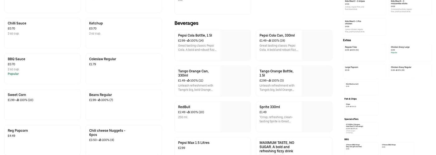 Tasty Fried Chicken - Barnsely Town Menu