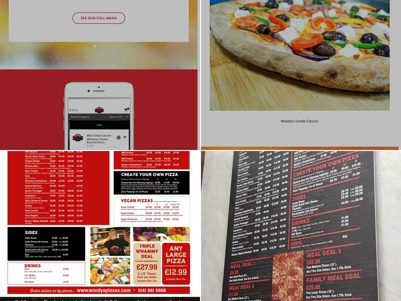 Woody's Pizzas Barrhead Menu