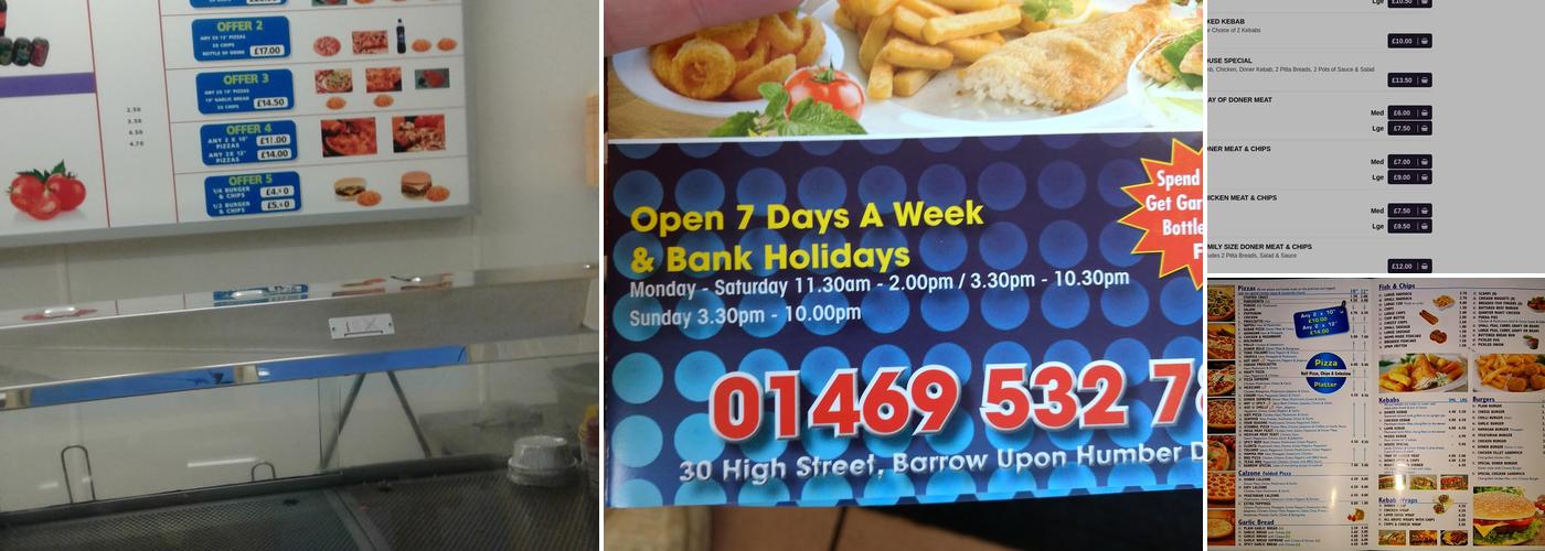 Barrow Pizza Fish & Chips Menu