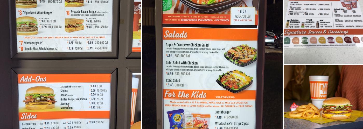 Whataburger Menu
