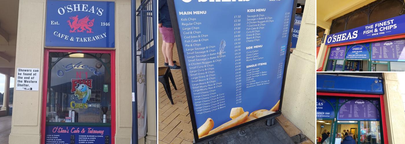 O'Shea's Fish & Chip Cafe Menu