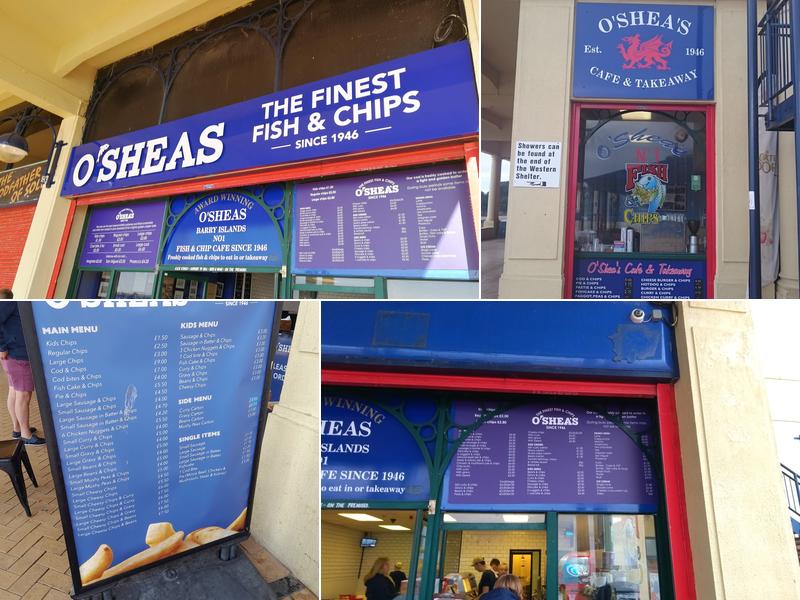 O'Shea's Fish & Chip Cafe Menu