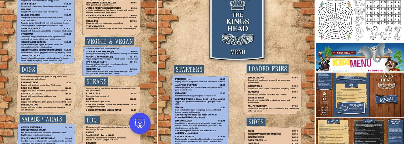 The Kings Head Menu