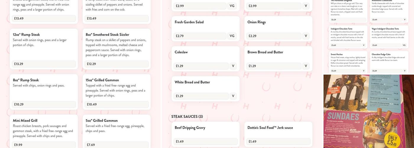 Half Moon Mildenhall Menu