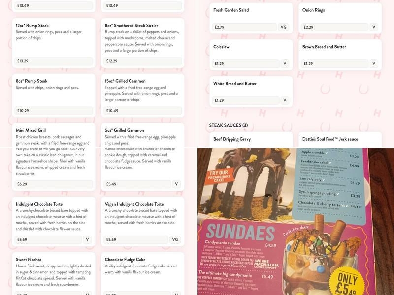 Half Moon Mildenhall Menu