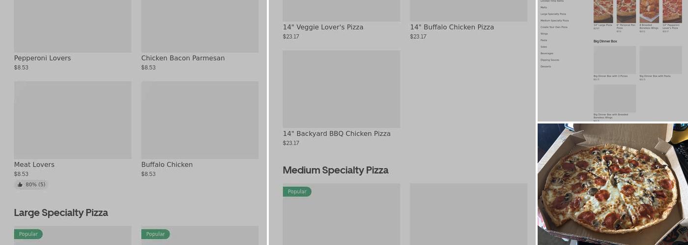 Pizza Hut Menu