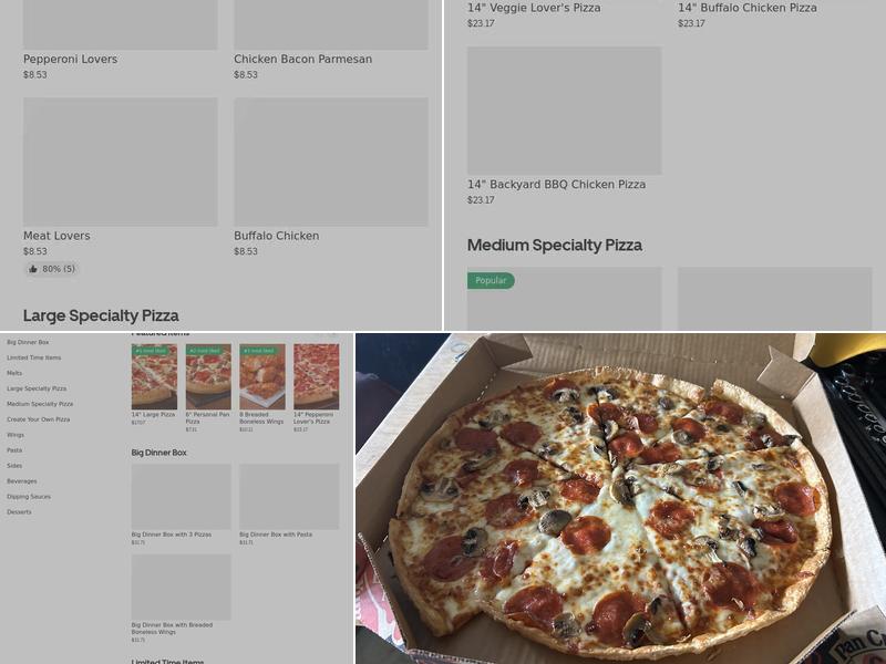 Pizza Hut Menu