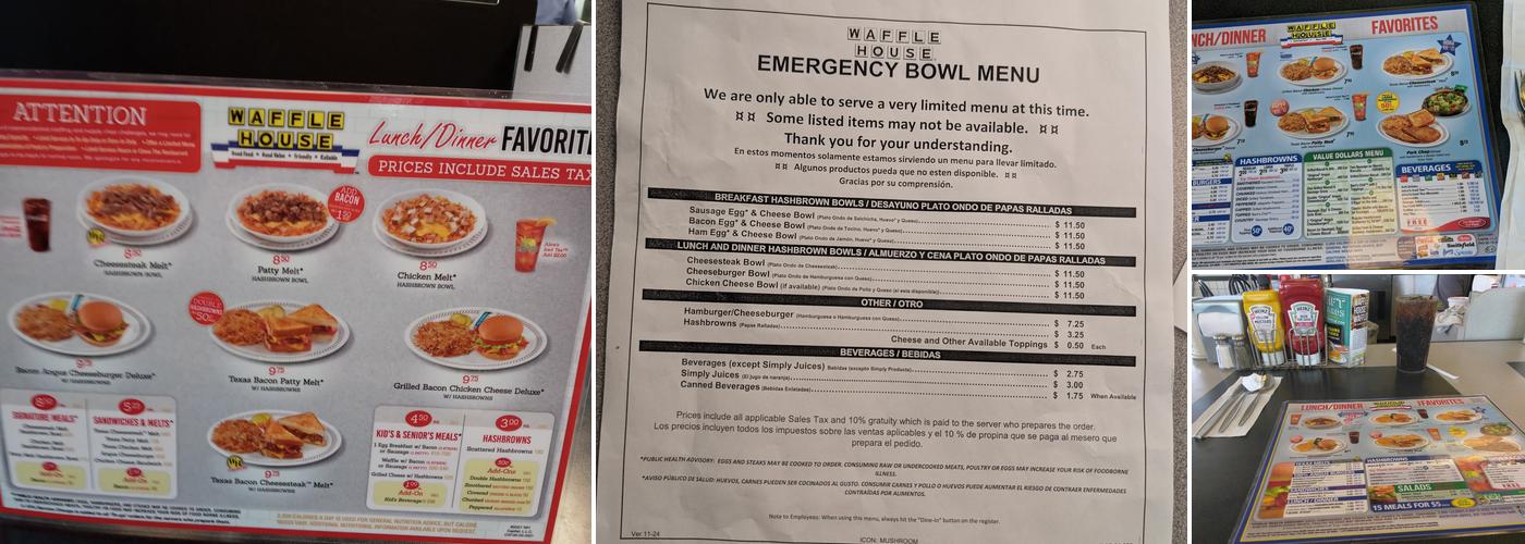 Waffle House Menu