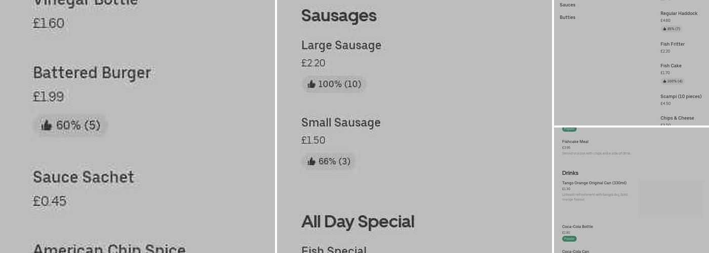 Regal Fisheries Menu