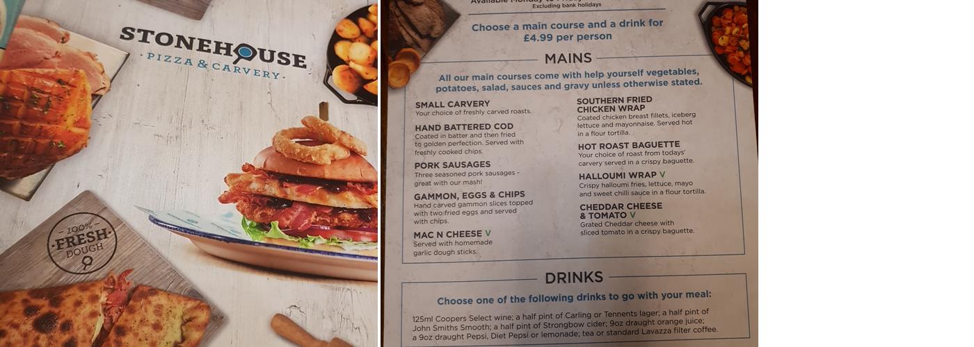 The Darby Digger Menu