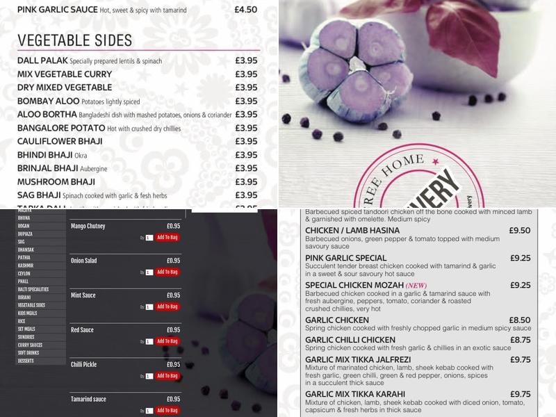 Pink Garlic Menu