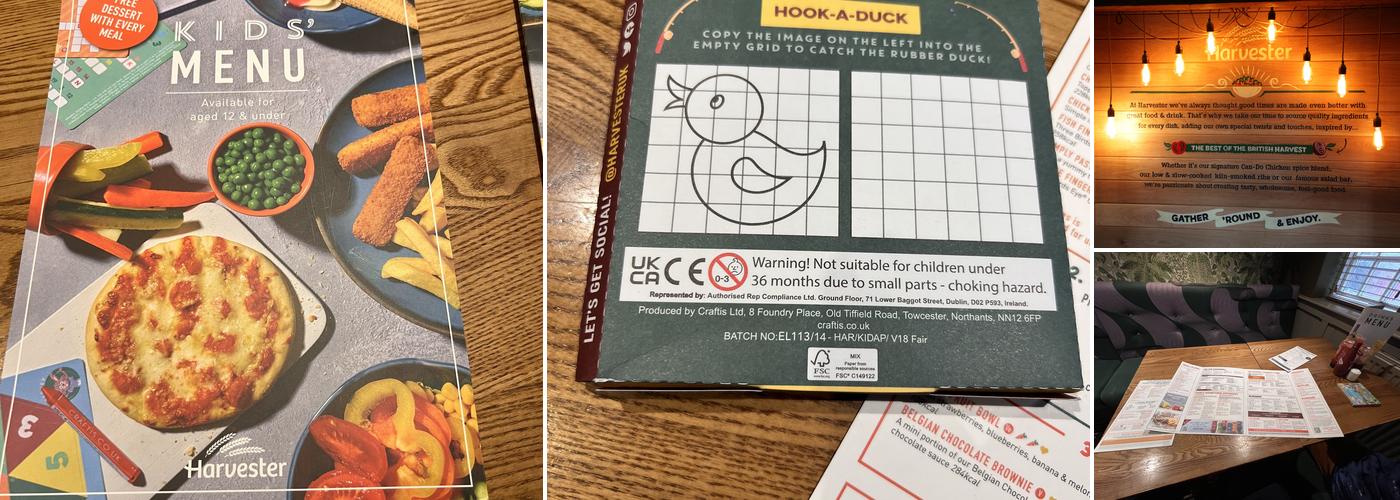 Harvester Five Bells Vange Basildon Menu