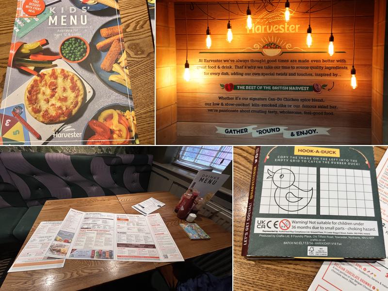 Harvester Five Bells Vange Basildon Menu