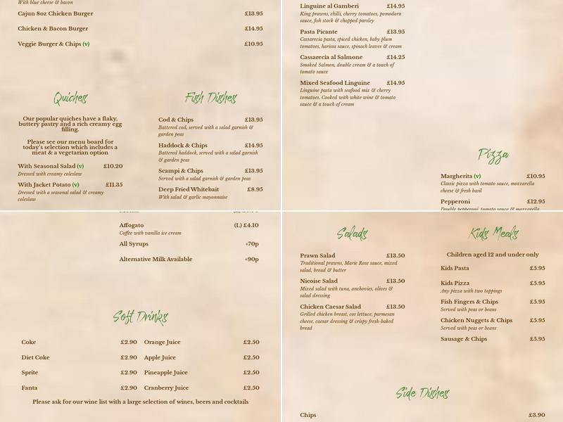 L'oliveta Restaurant Menu