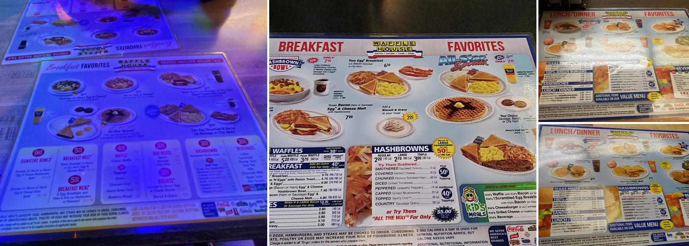Waffle House Menu