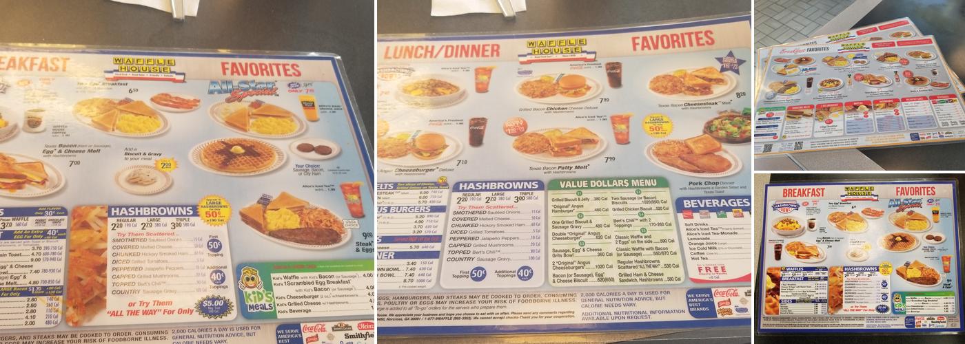 Waffle House Menu