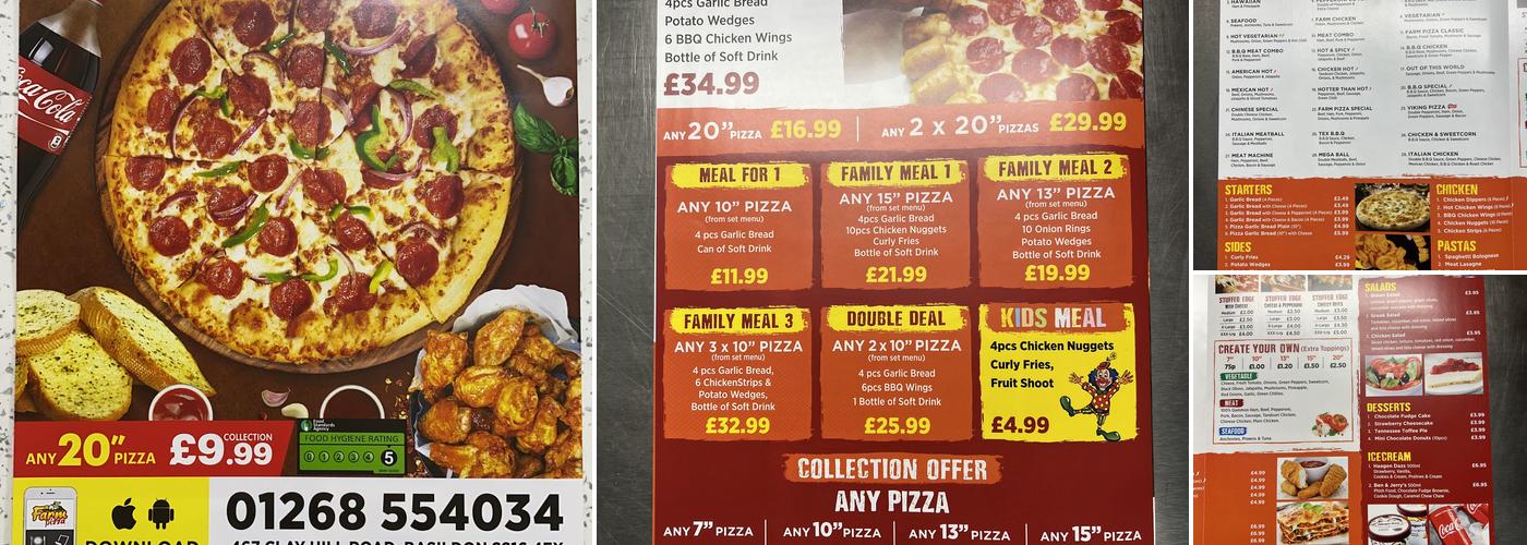 Farm Pizza Basildon Menu