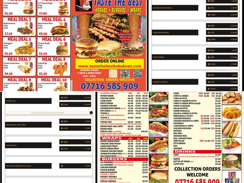 Taste the best Laindon -Basildon Menu