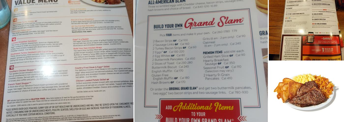 Denny's Menu