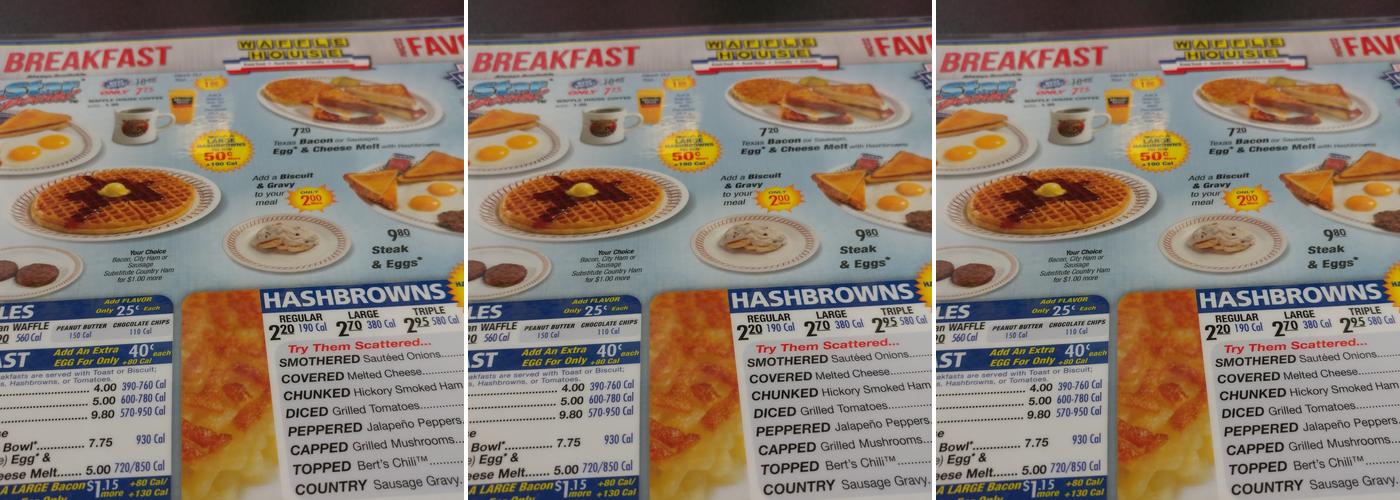 Waffle House Menu