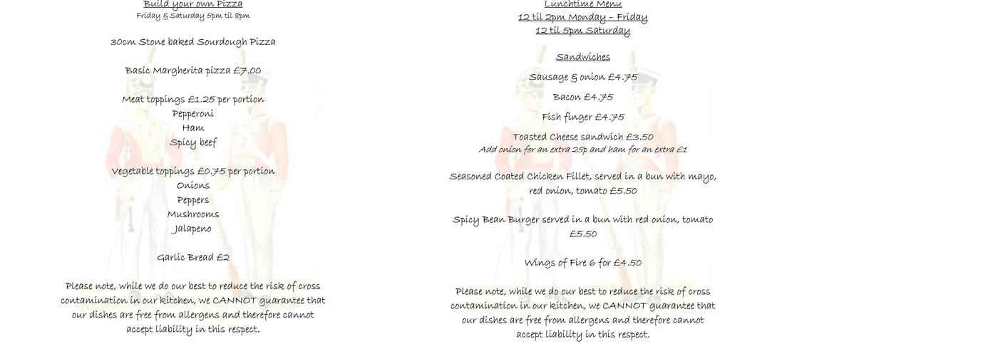 The Soldiers Return Menu