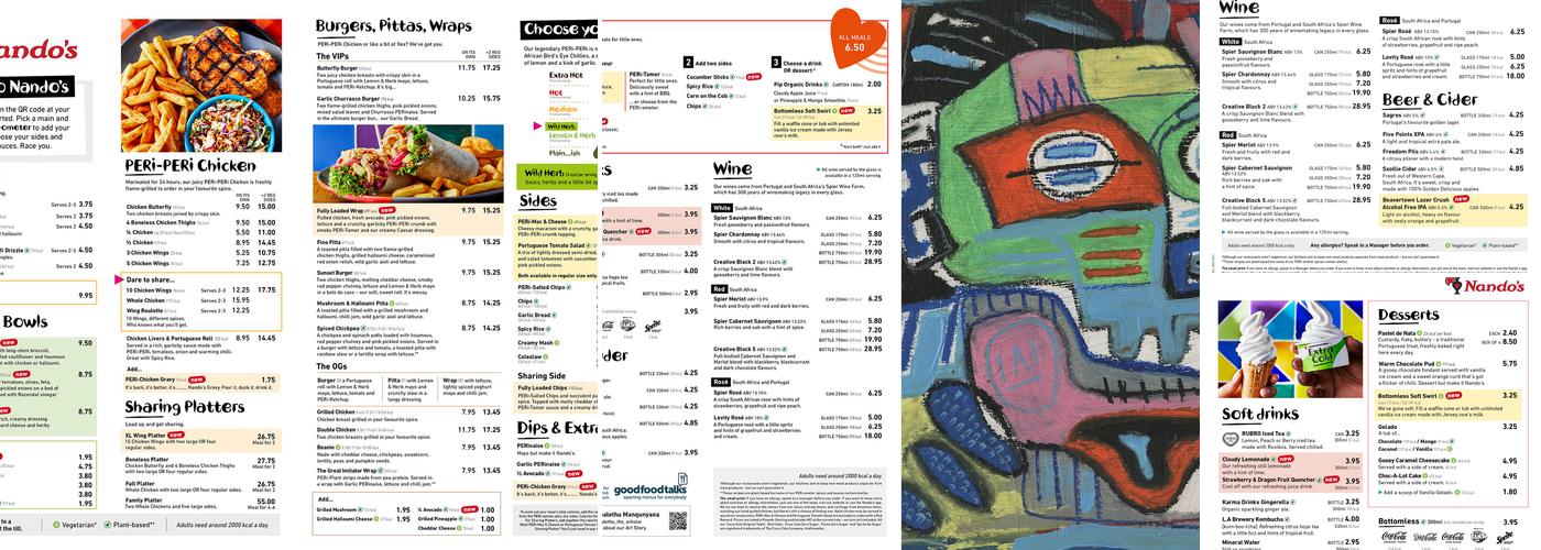 Nando's Basingstoke - St Michael's Menu