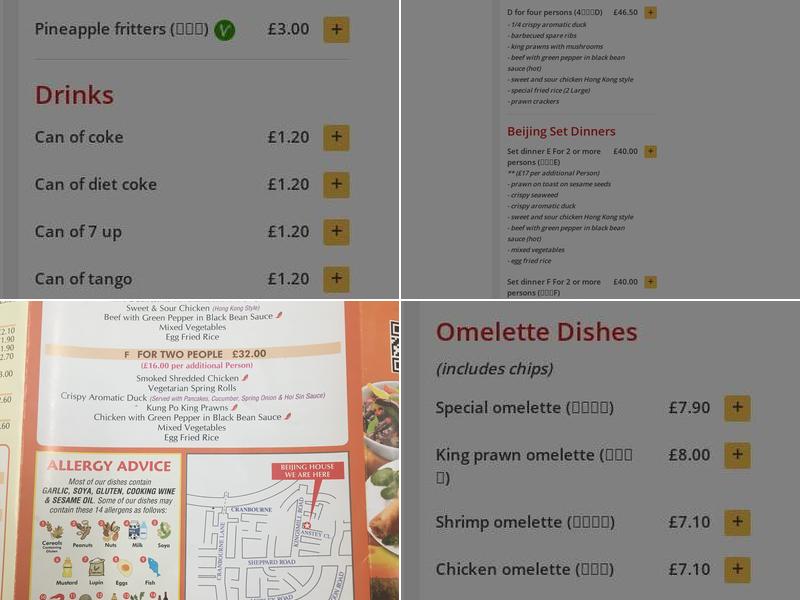 Beijing House Menu