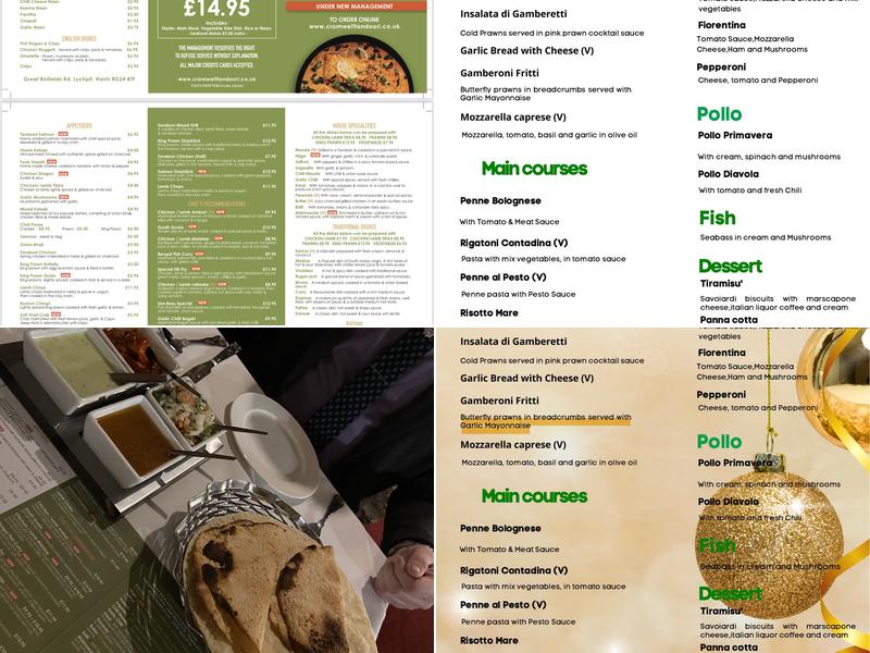 Cromwell Tandoori Menu