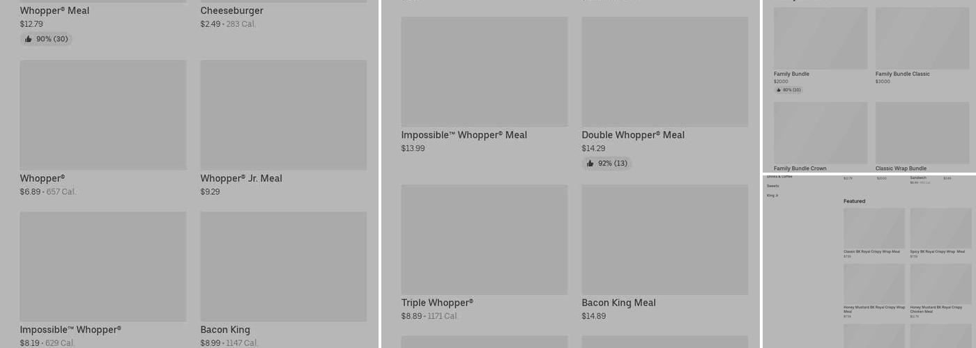 Burger King Menu
