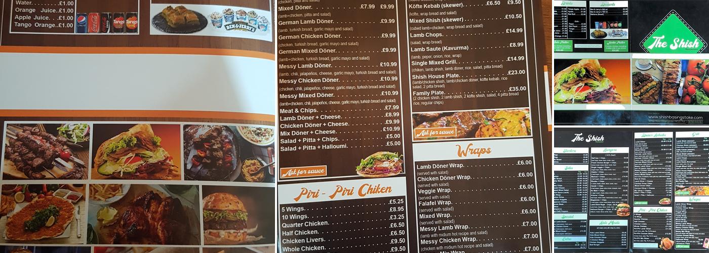 The Shish Restaurant (Flaming Grill) Menu