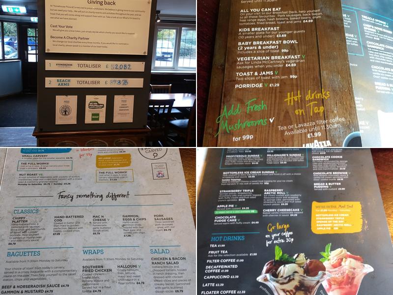 The Beach Arms Stonehouse Menu