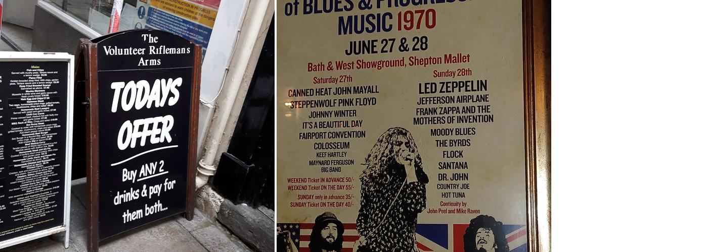 Volunteer Riflemans Arms Menu