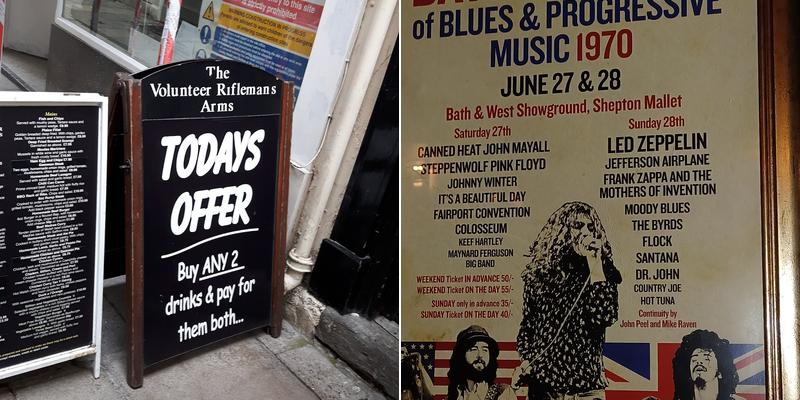 Volunteer Riflemans Arms Menu