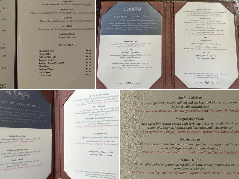 The Mint Room Menu