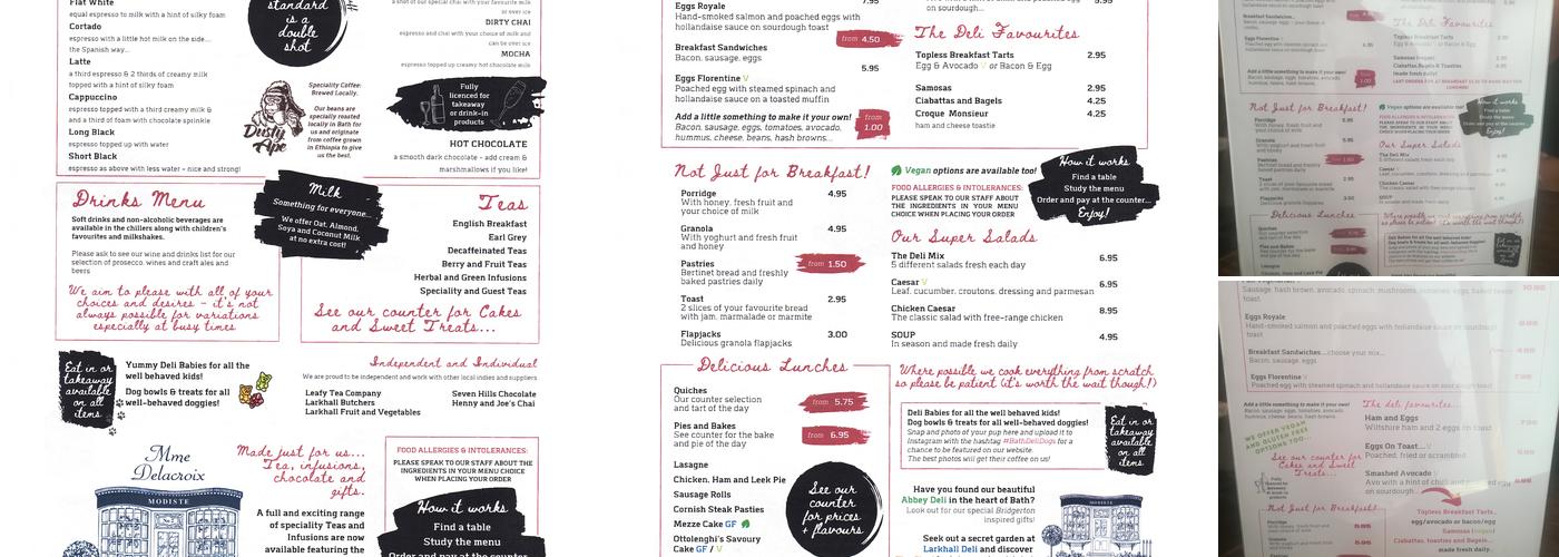 Widcombe Deli (thebathdelico) Menu