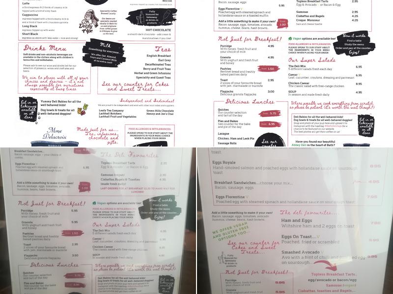 Widcombe Deli (thebathdelico) Menu