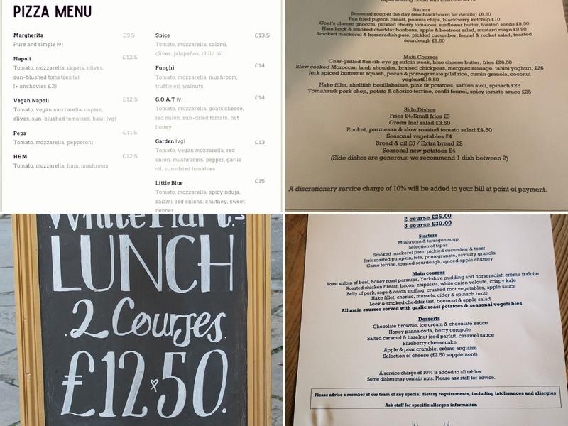 The White Hart Menu