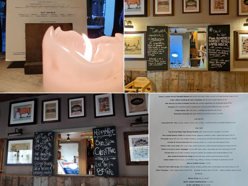 The Crystal Palace, Bath Menu