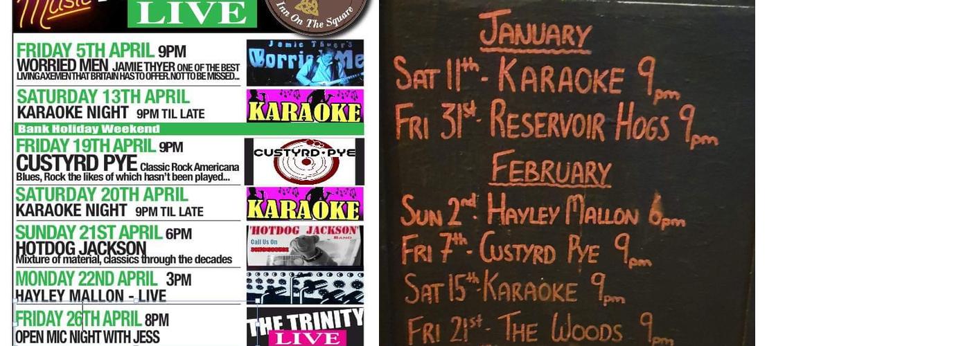 The Trinity Inn Menu