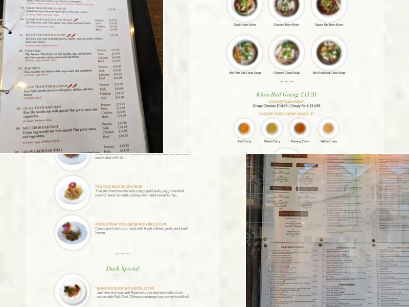 Thai Balcony Restaurant Menu