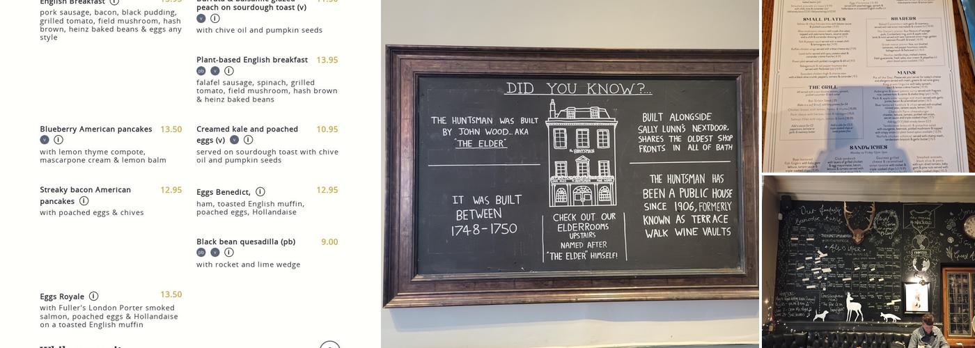 The Huntsman, Bath Menu