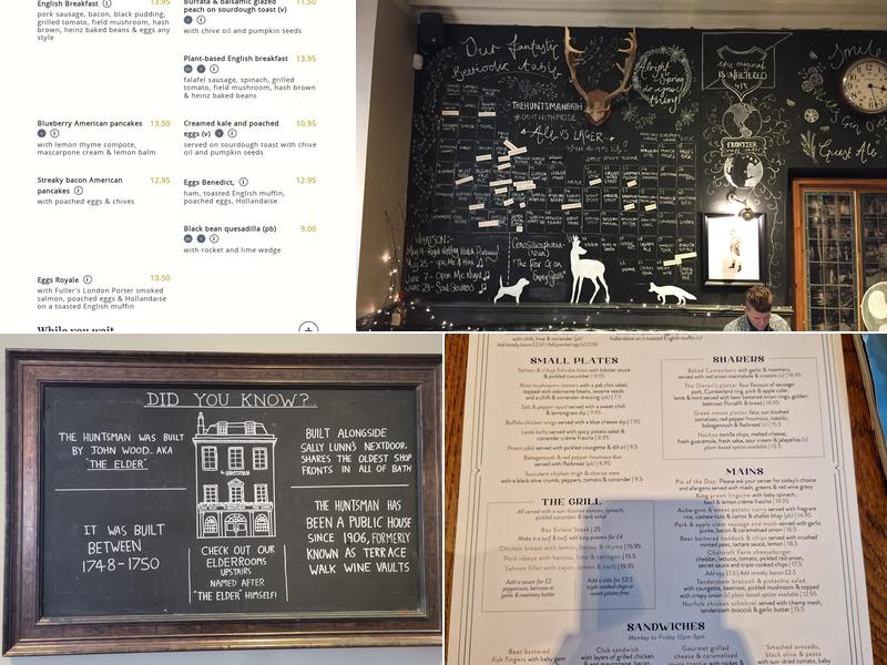 The Huntsman, Bath Menu