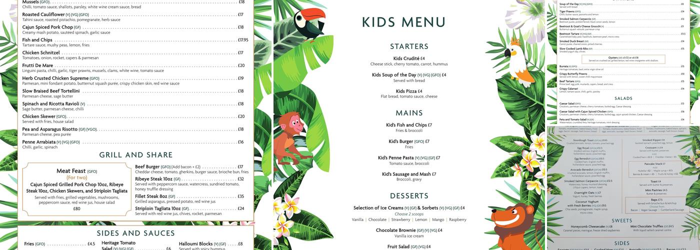 Square Grill House Piano Bar Bath Menu