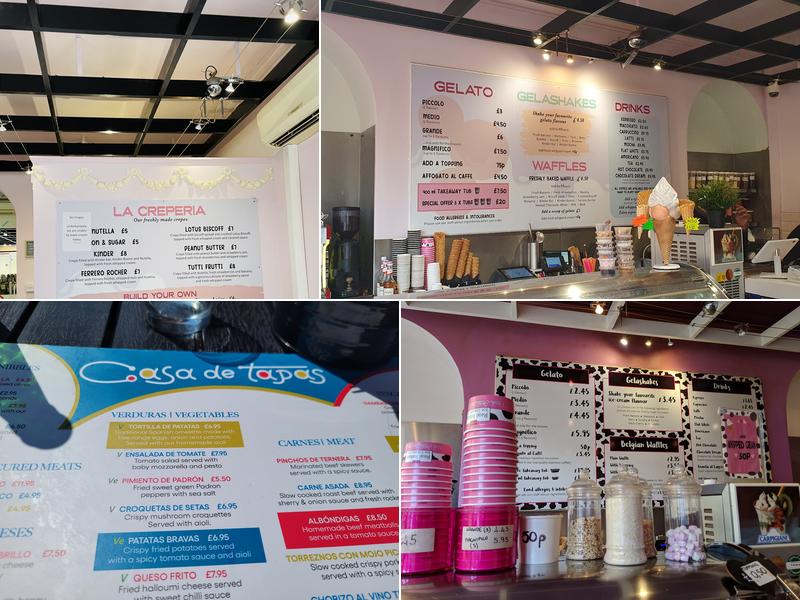 The Real Italian Ice Cream Co Menu