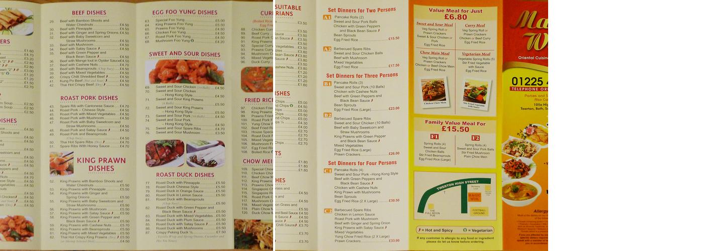 Magic Wok Menu