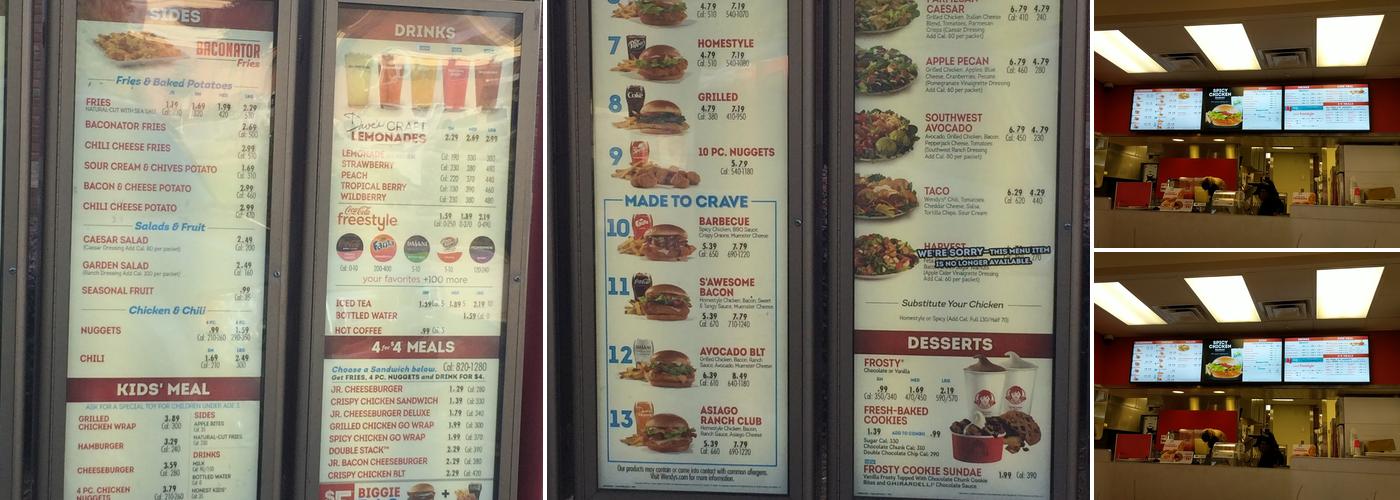 Wendy's Menu