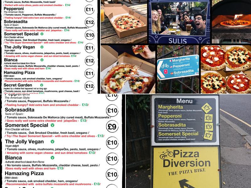 The Pizza Bike Menu